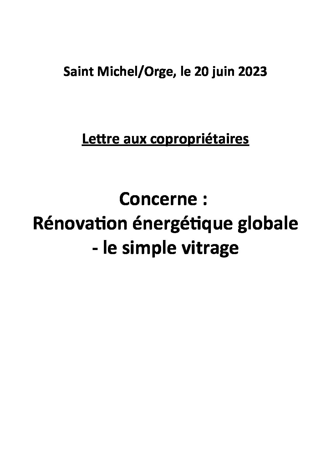 Rénovation énergétique – le simple vitrage